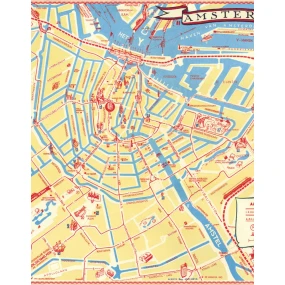 Affiche vintage carte du ciel - 70 cm x 50 cm - Cavallini & Co