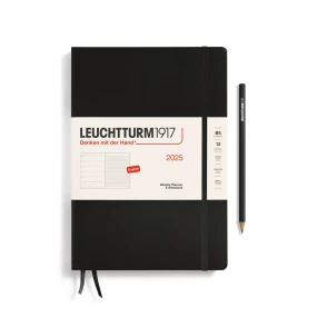 Leuchtturm Agenda 12 maanden 2025: Week + Notities B5 Black