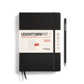 Leuchtturm Agenda 12 maanden 2025: Week + Notities A5 Black